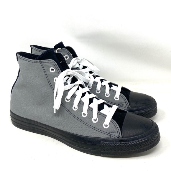 Converse Ctas High Top Canvas Gray Black Women Size Sneakers Custom A03947C-BKGR - Picture 3 of 10